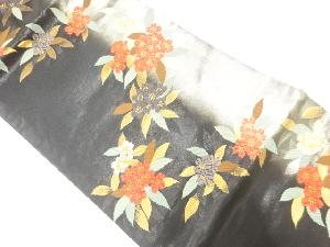 草花模様織出し名古屋帯